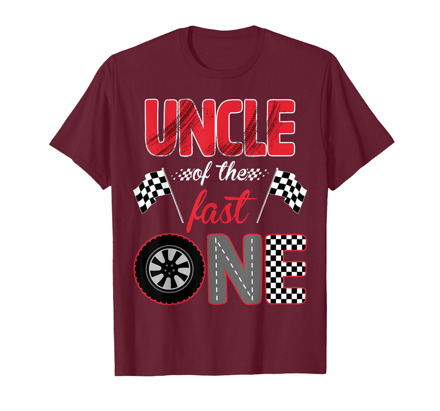 Uncle Of The Fast One Birthday 1st Race Car Family T-Shirt