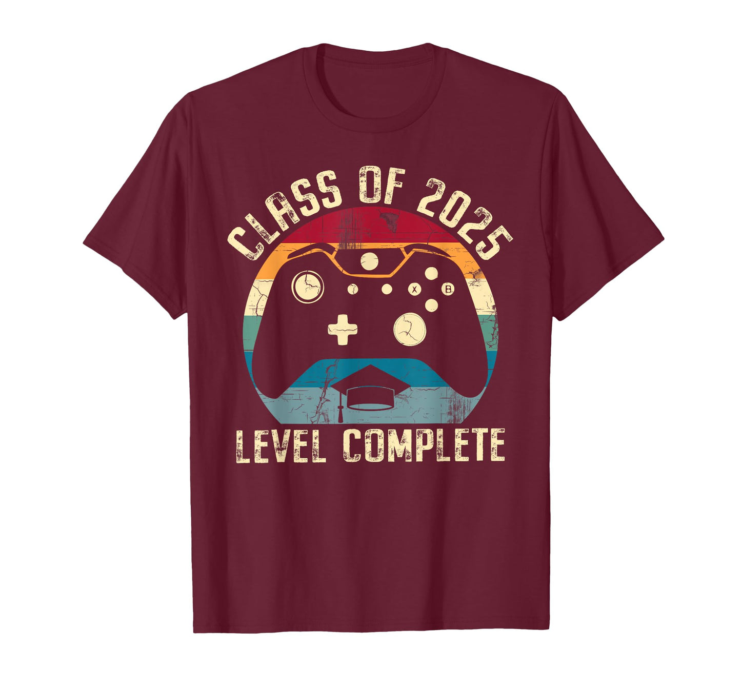 Class of 2025 Level Complete Video Gamer Senior Graduation T-Shirt