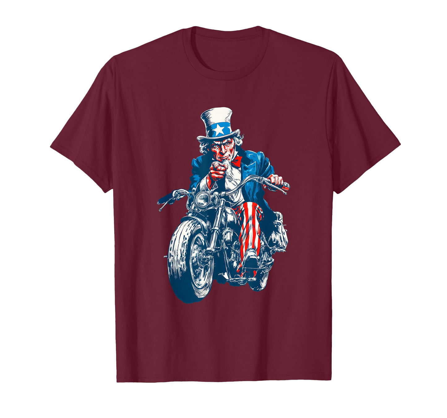 Cool Biker Sam with Motorcycle for Bikes Lovers T-Shirt