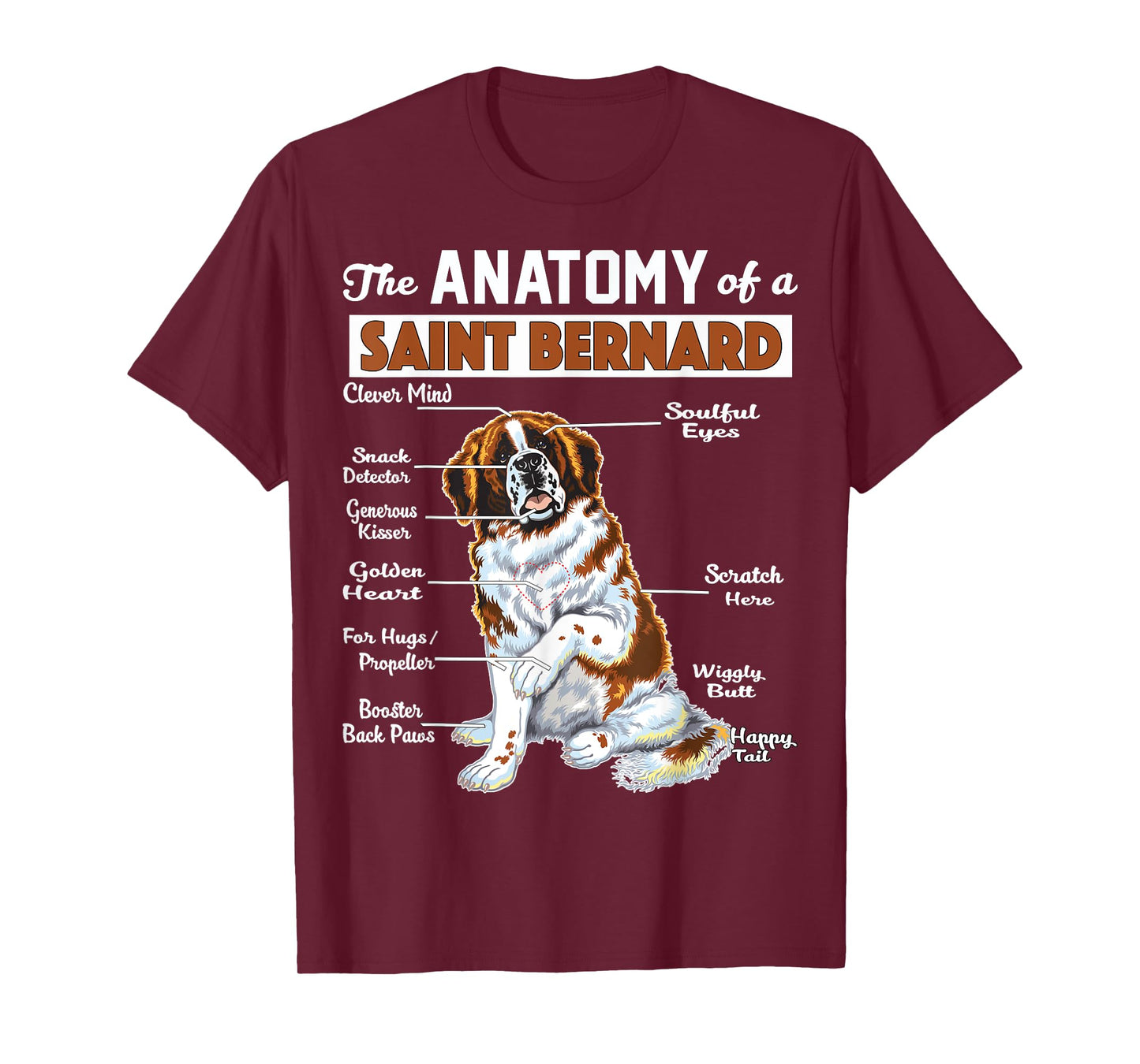 The Anatomy of a Saint Bernard - Funny shirt T-Shirt