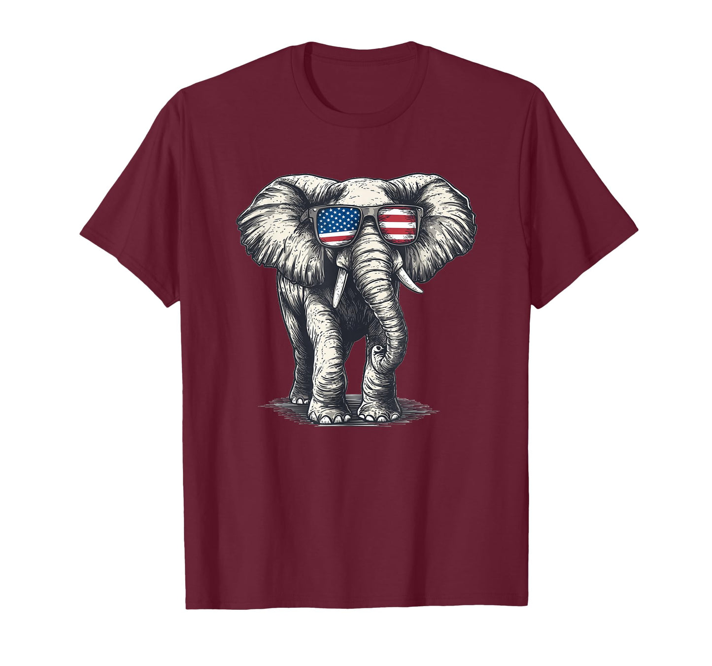 American Elephant with a Cool Sunglasses Vibe T-Shirt