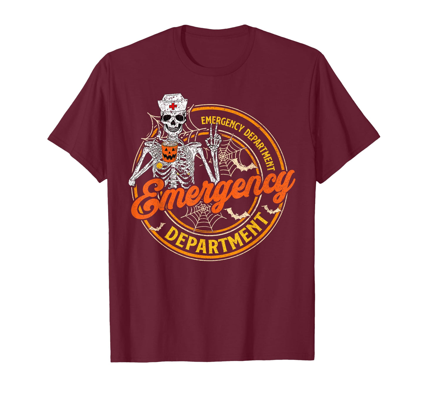 Emergency Department Skeleton ER Nurse Halloween Costume T-Shirt