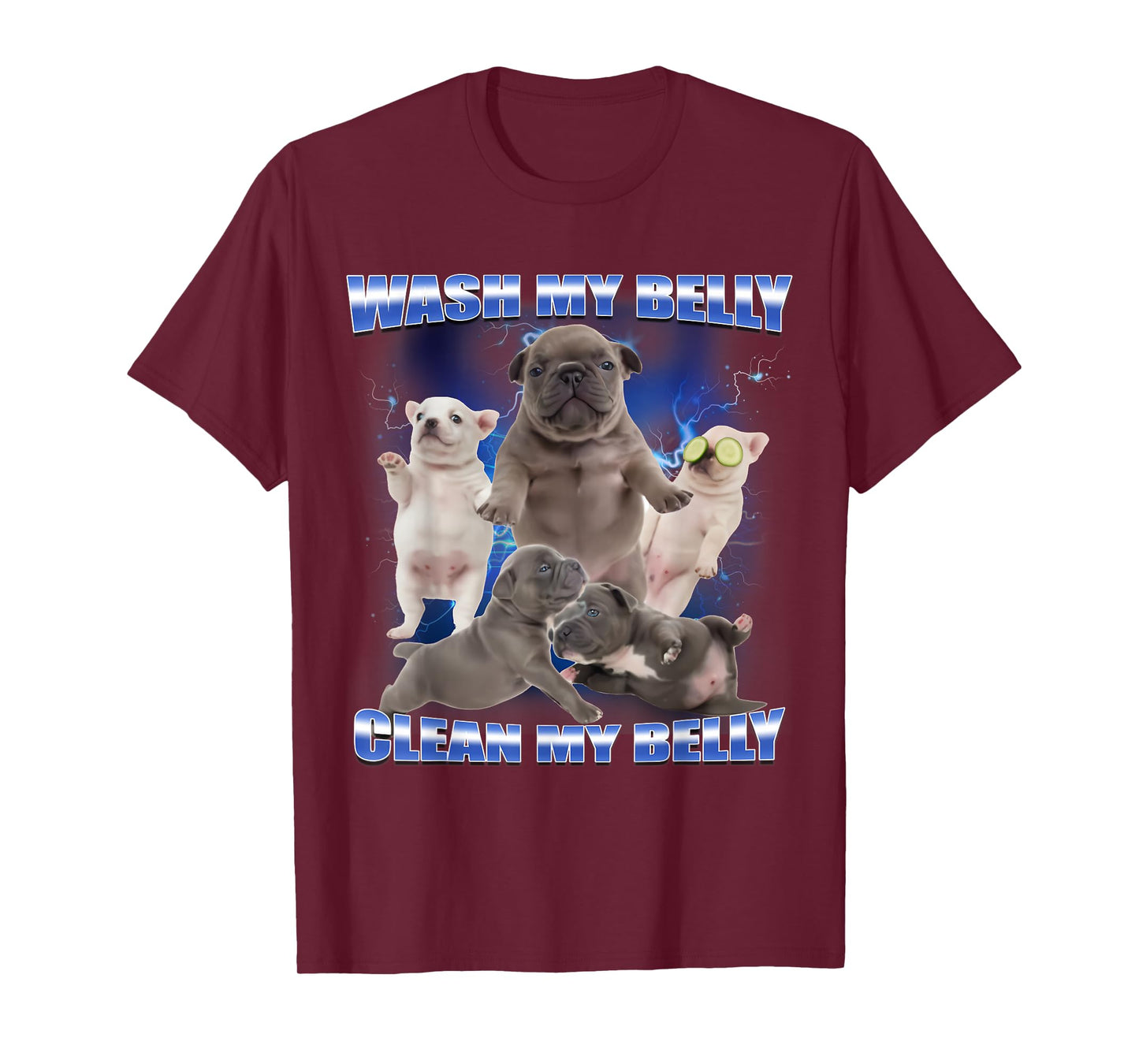 Pibble Dog Wash Clean My Belly Funny Meme T-Shirt