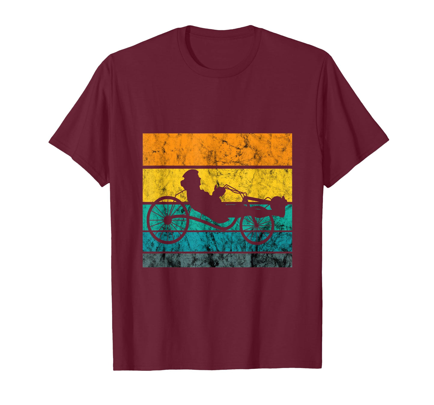 Recumbent Trike Cyclist Vintage Retro Triker Recumbent Bike T-Shirt