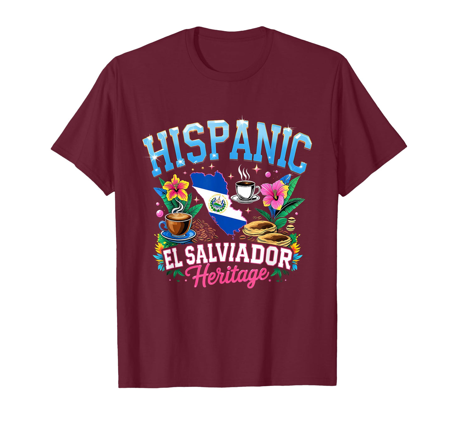 El Salvador Heritage Pride Hispanic Roots T-Shirt