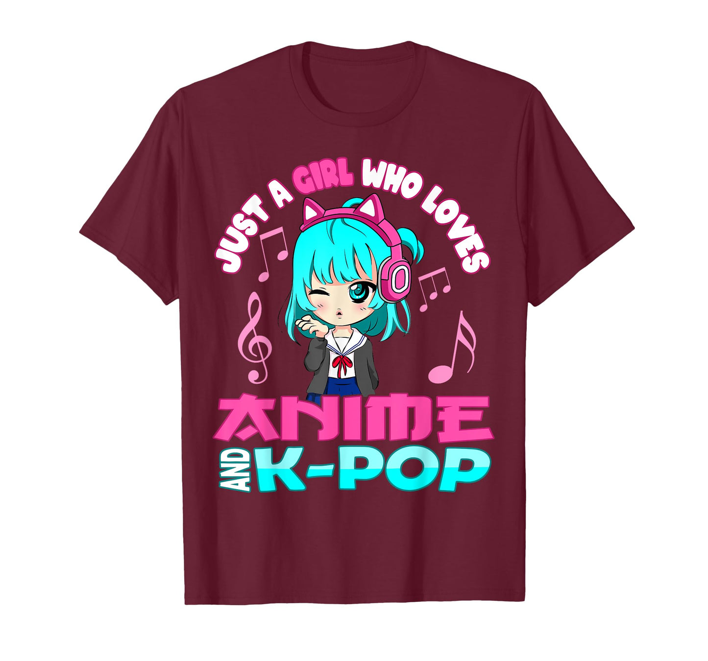 Anime and K-Pop Musik Manga Kawaii Chibi Merch KPOP Otaku T-Shirt
