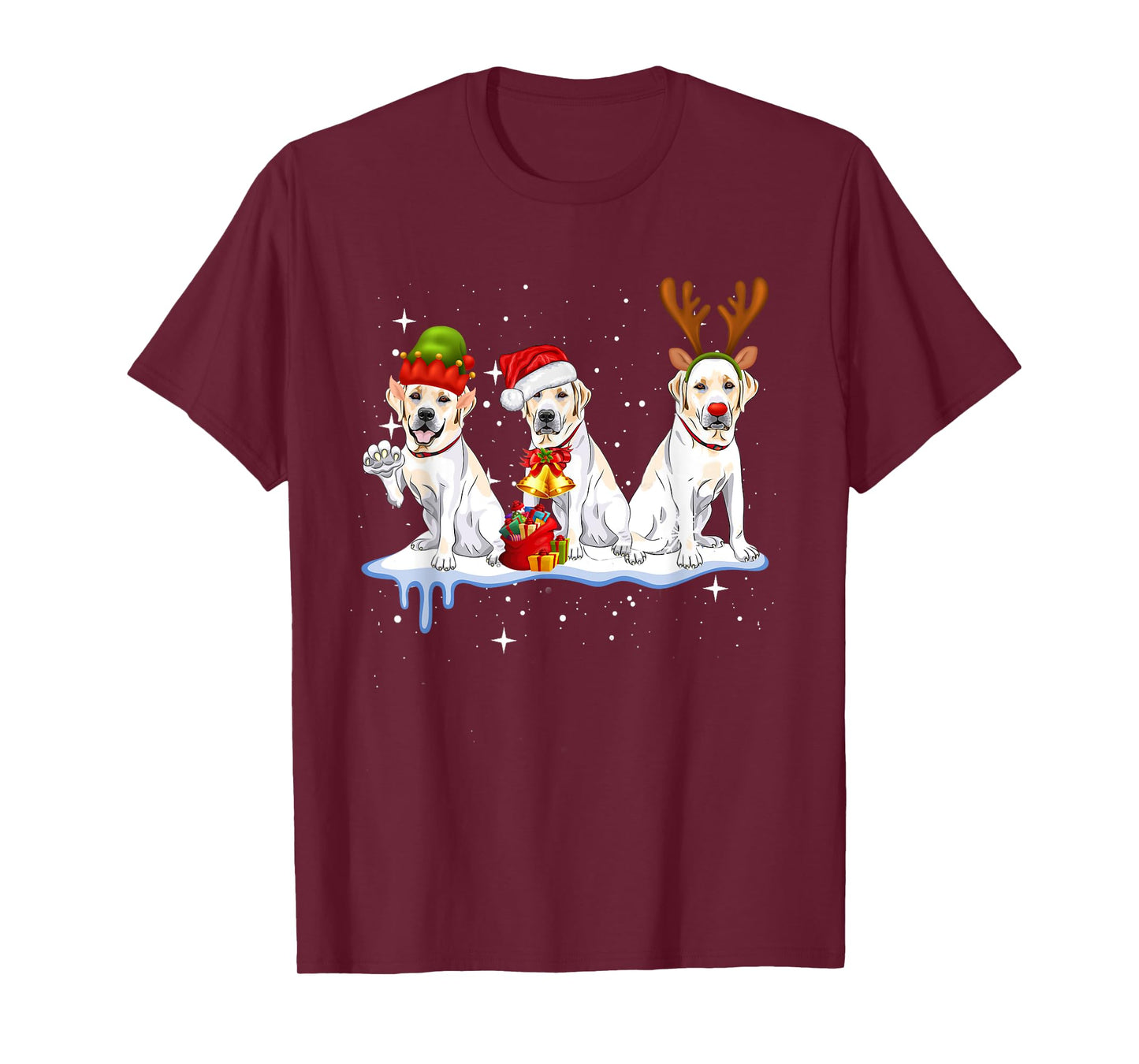 Labrador Retriever Christmas Reindeer Xmas Holiday Costume T-Shirt