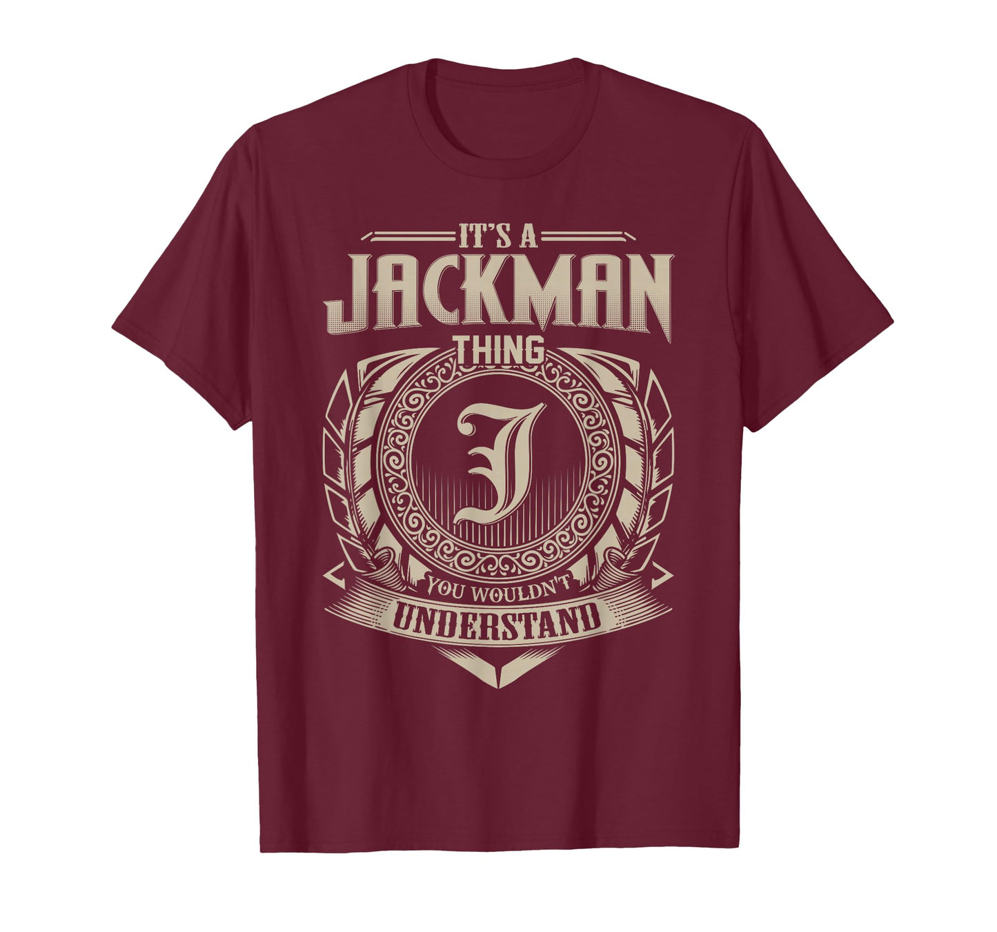 Vintage Classic JACKMAN Family Tee Apparels Unisex-Adults Black Small Crew Neck Short Sleeve T-Shirt