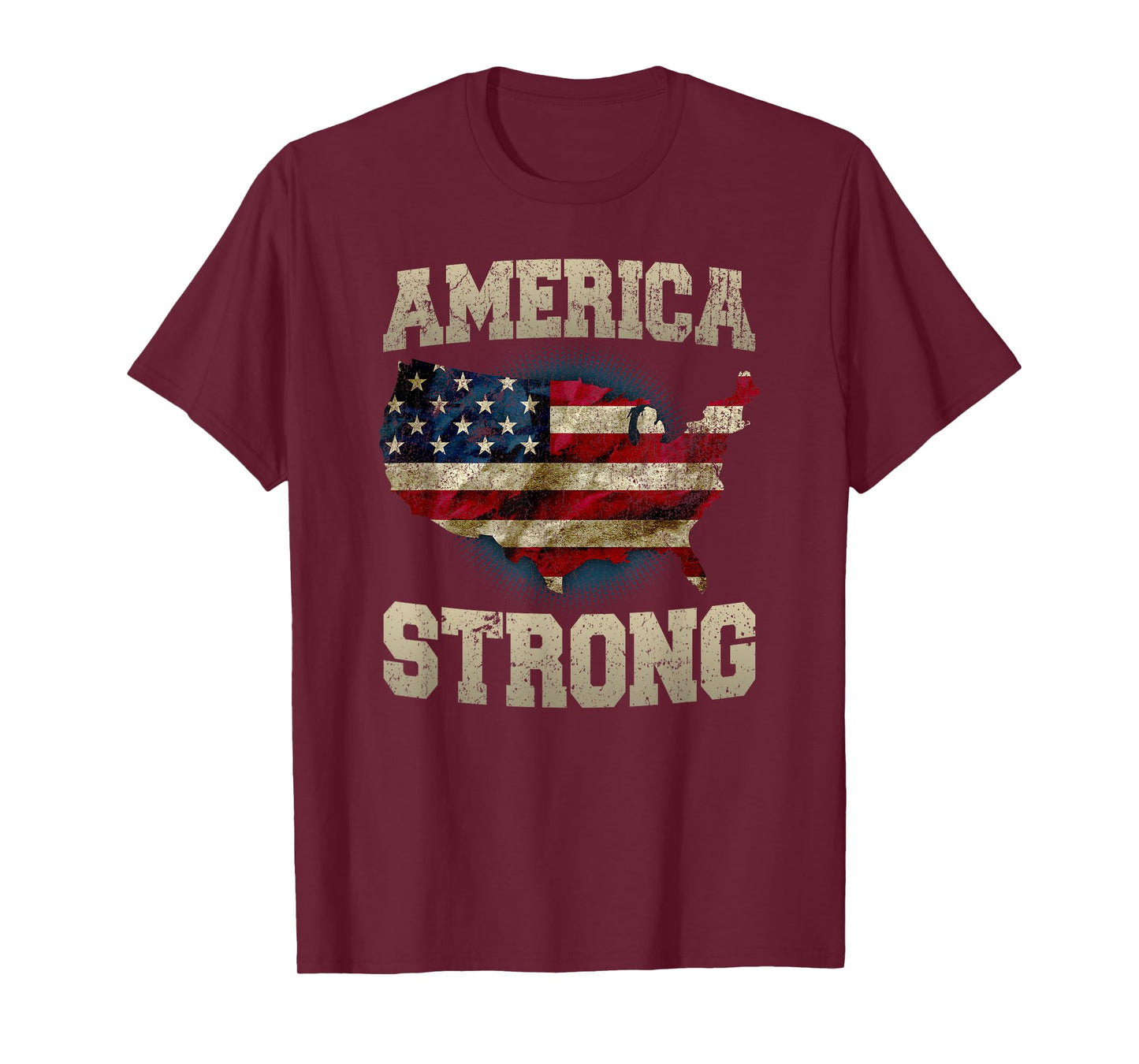 Patriotic America Strong T-Shirt for Women Kids Men