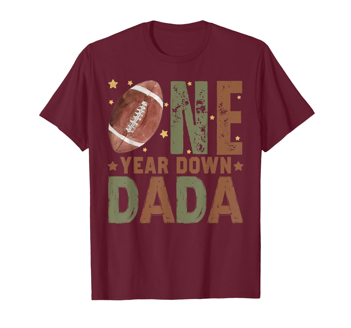 Dada Of The 1 Year Old Football 1st Year Down Birthday Boy T-Shirt