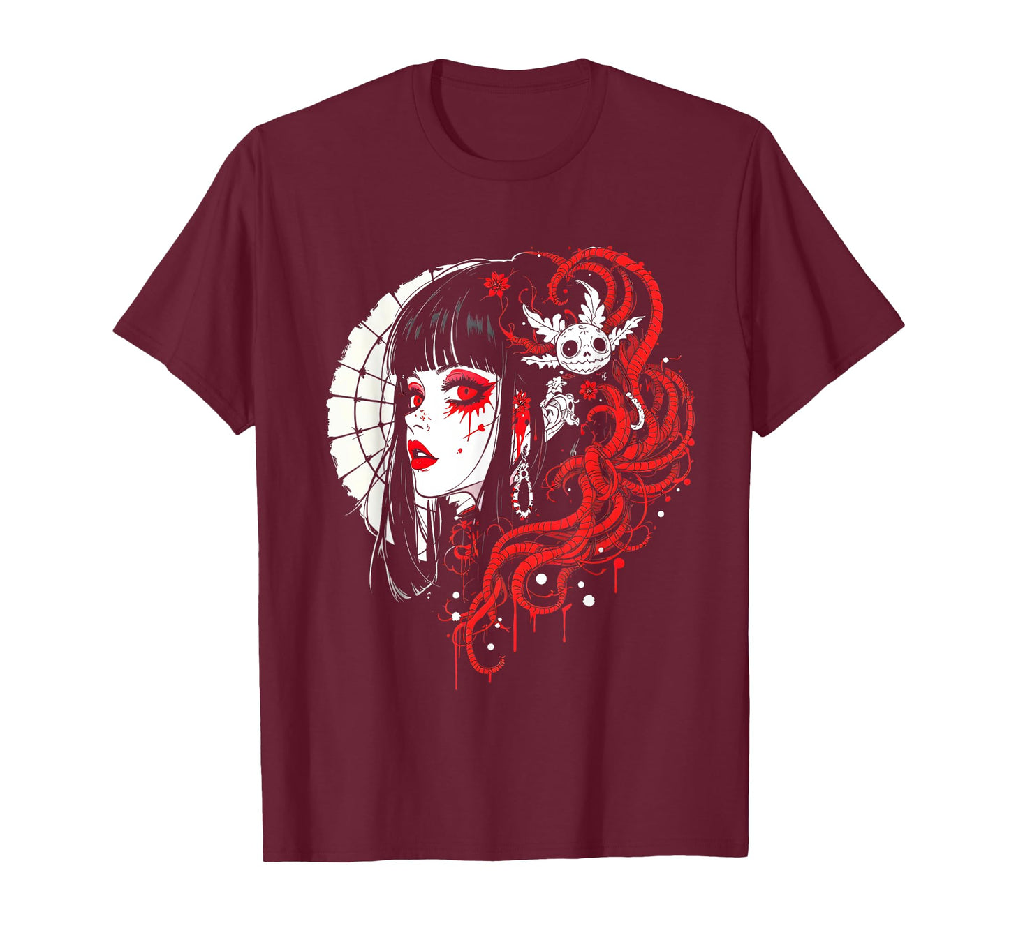 Horror Anime Manga Tee I Gothic Outfit I Japanese Chibi Girl T-Shirt