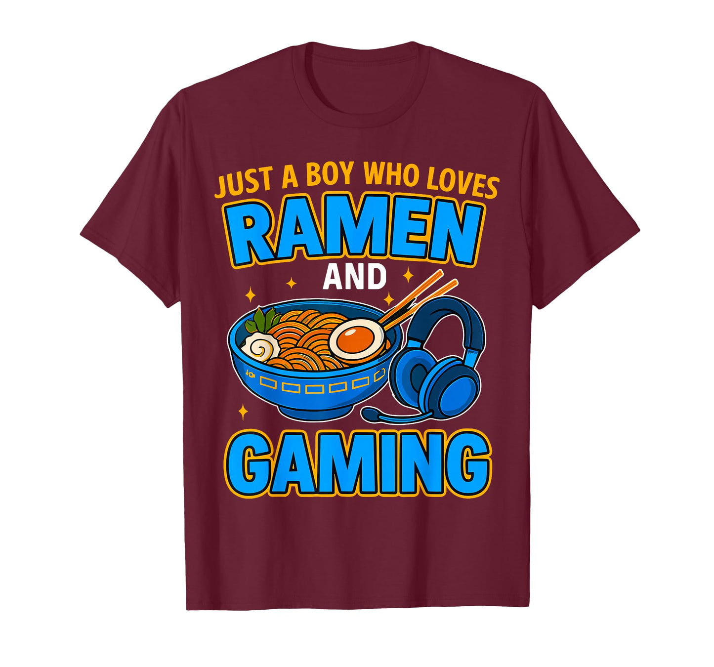 Just A Boy Who Loves Ramen and Gaming Anime Gamer Noodle T-Shirt