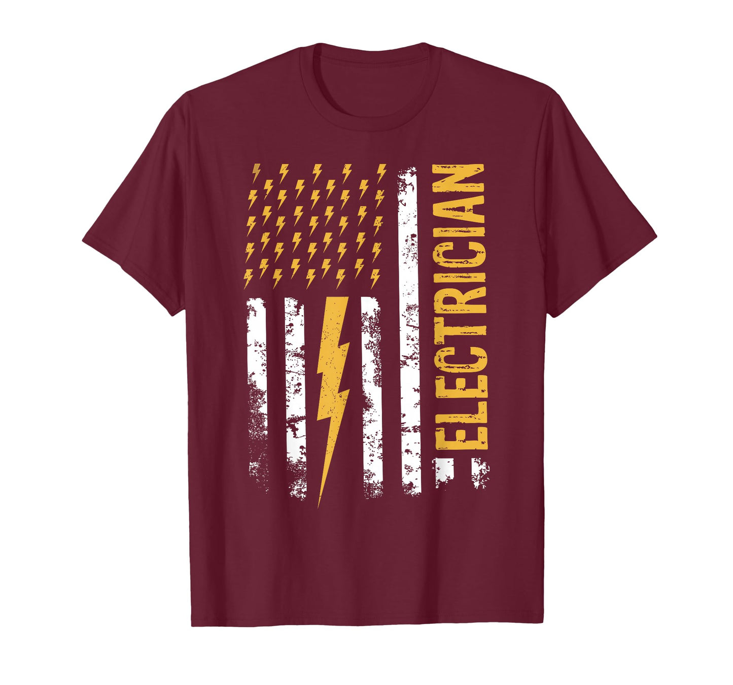 Electrician US Flag Lightning Bolt Tools for Electricians T-Shirt