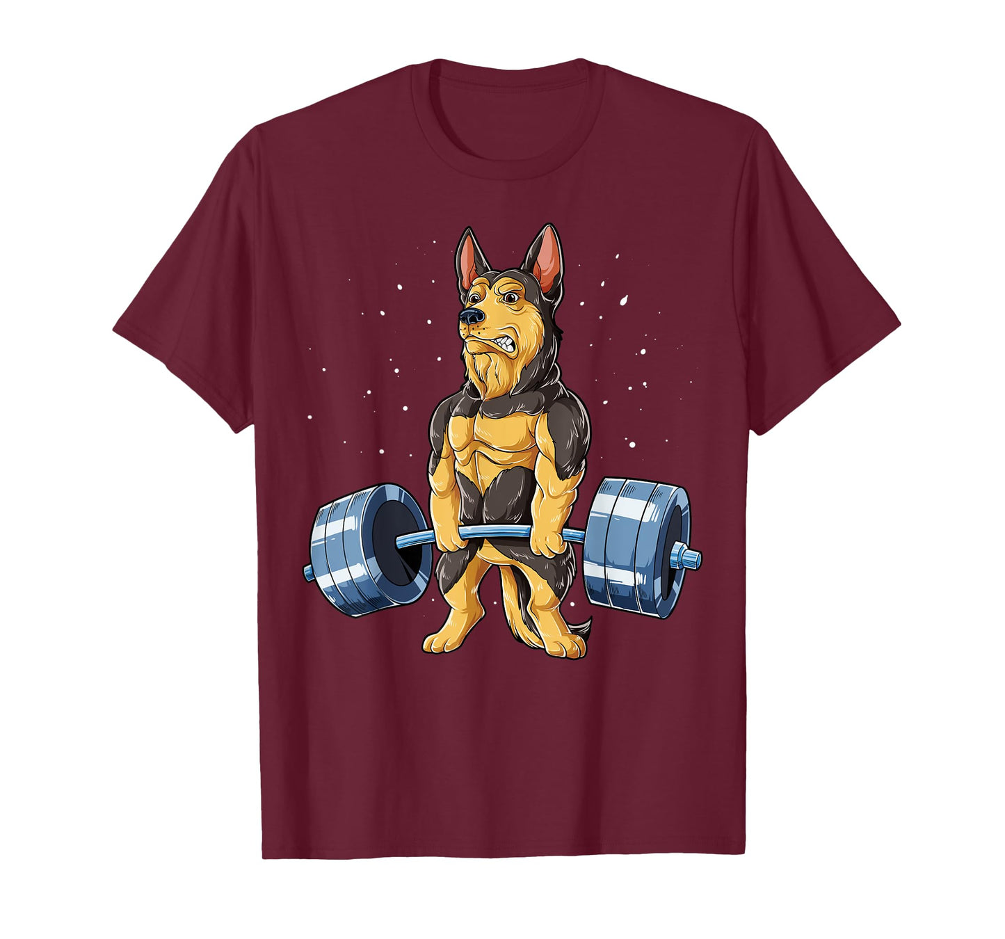 German Shepherd Weightlifting Funny Deadlift Men Fitness Gym T-Shirt