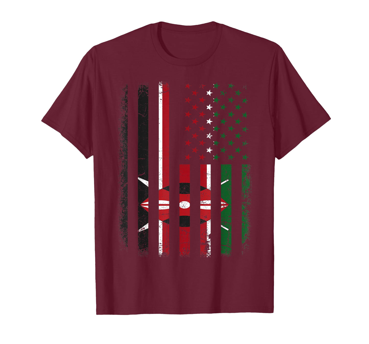 Kenyan American Flag Kenyan Roots Kenya America T-Shirt