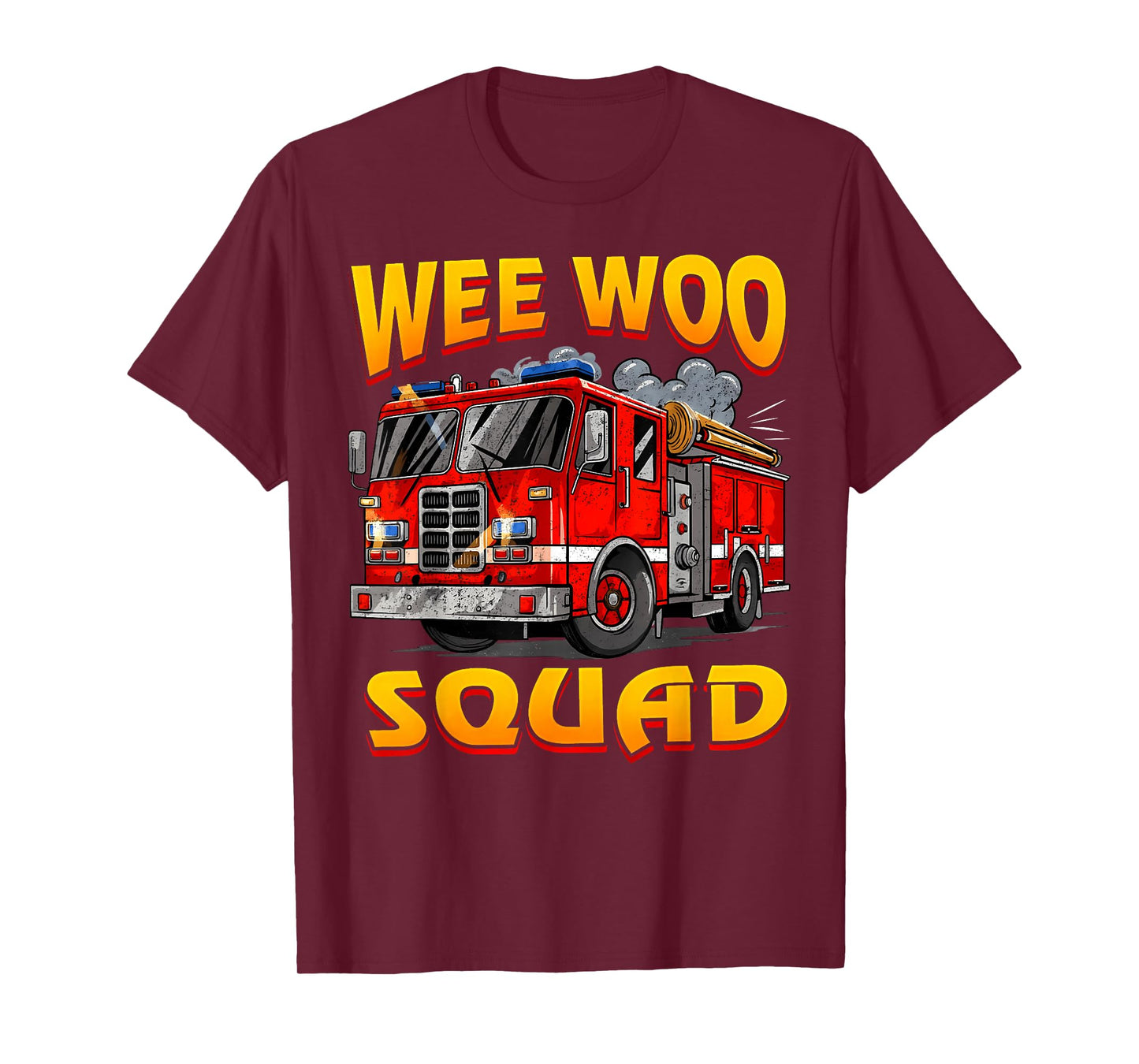 Wee Woo Squad Firefighter Truck Lover Fireman Crew Family T-Shirt
