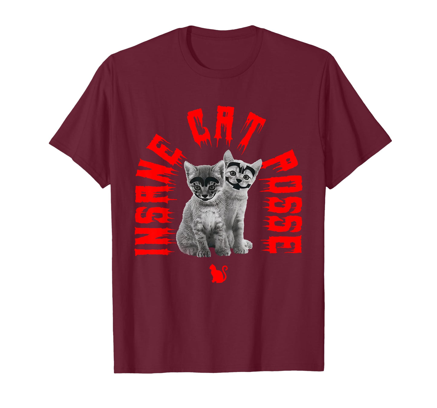 Insane Cat Posse Scary Cat Wear Horror Mask Spooky T-Shirt for Men Women