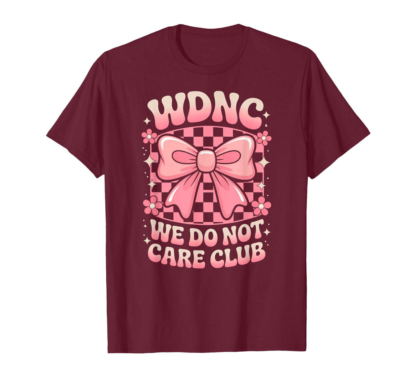 WDNC We Do Not Care Club Cute Bow T-Shirt