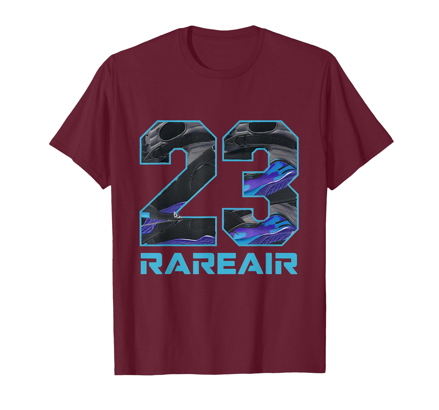 Number 23 8 Aqua Matching Tee Color Match Graphic lb172 T-Shirt