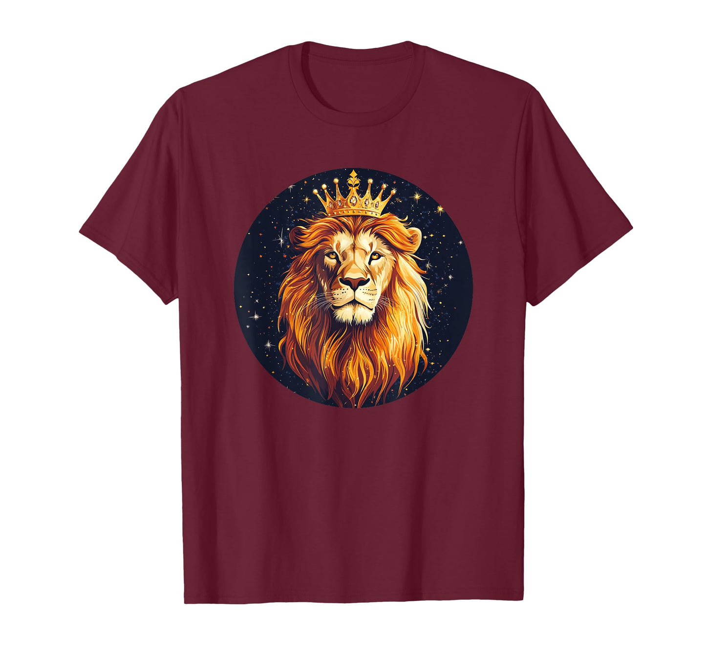 Cool Lion Face in a Crown for a Bold Look T-Shirt