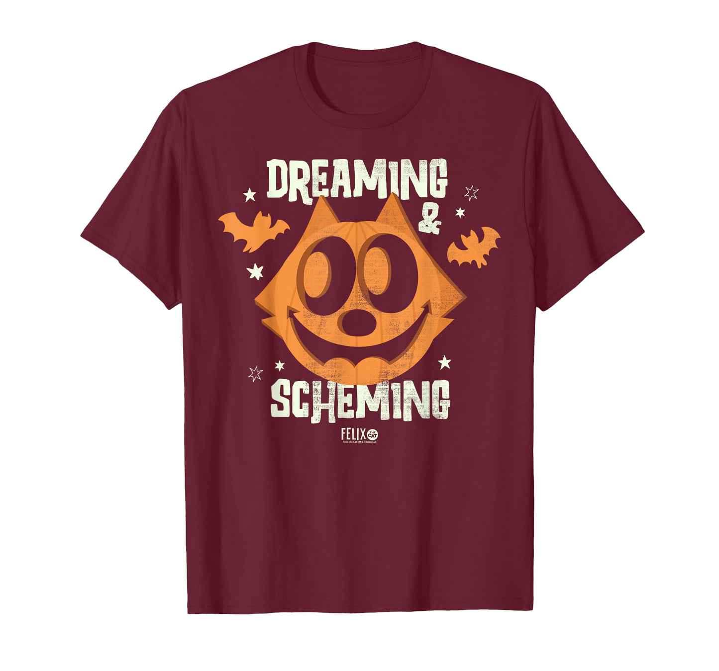 Felix The Cat Jack O Lantern Dreaming & Scheming T-Shirt
