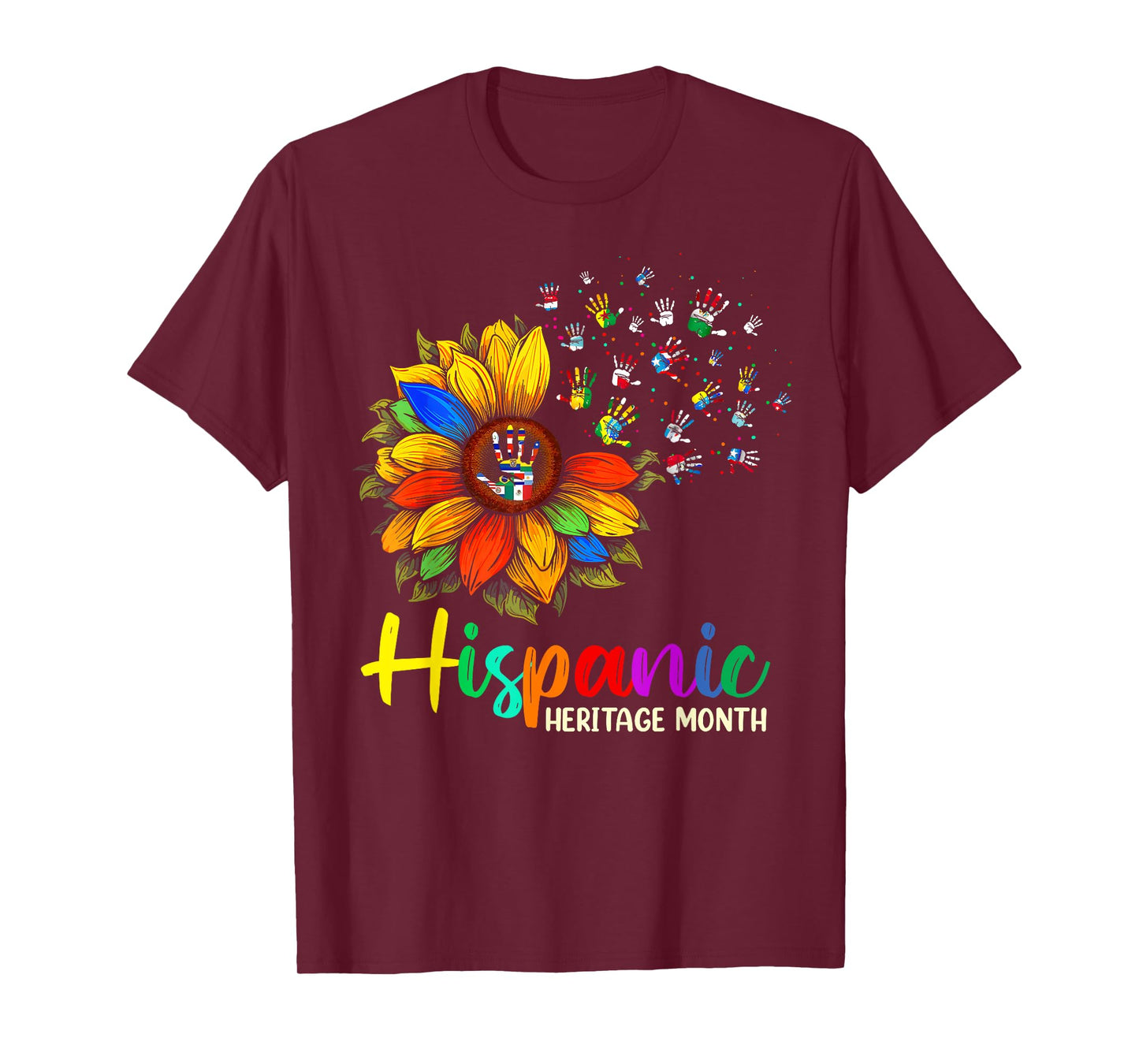 National Hispanic Heritage Month Sunflower All Countries T-Shirt