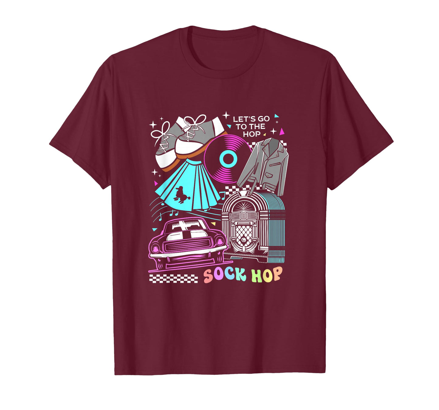Lets Go To The Hop 50s Party Women Sock Hop T-Shirt