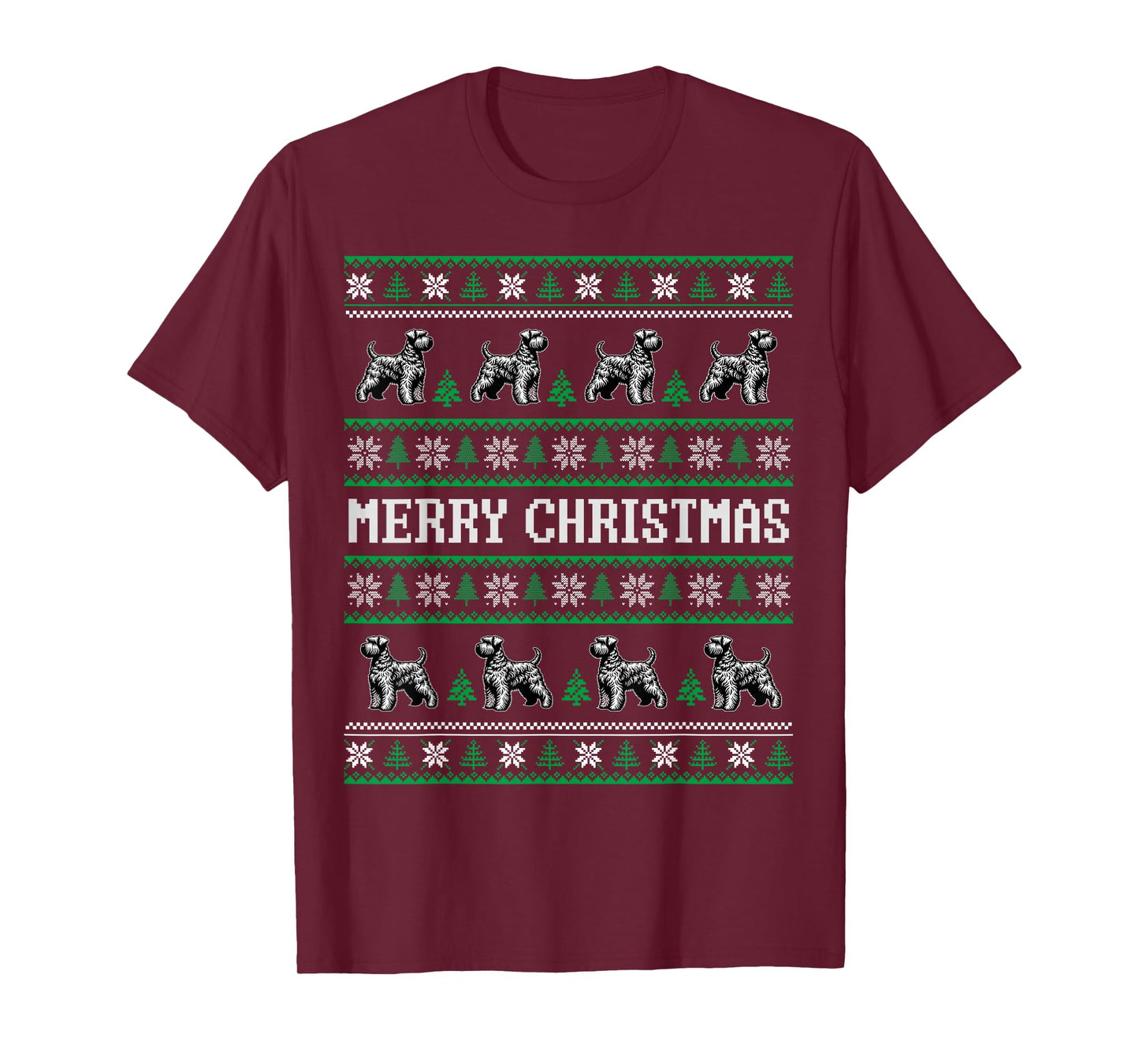 Ugly Sweater Wheaten Terrier Dog Christmas Dog Lover Xmas T-Shirt for Men Women Kids