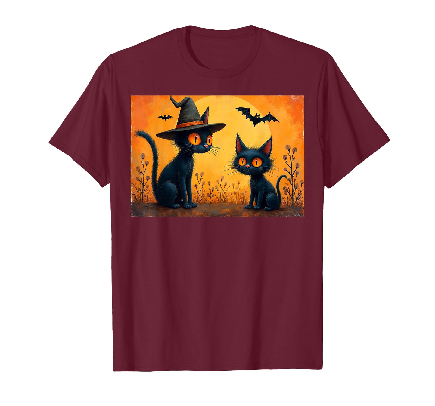 Halloween Black Cat Design for Cat Lovers Graphic T T-Shirt