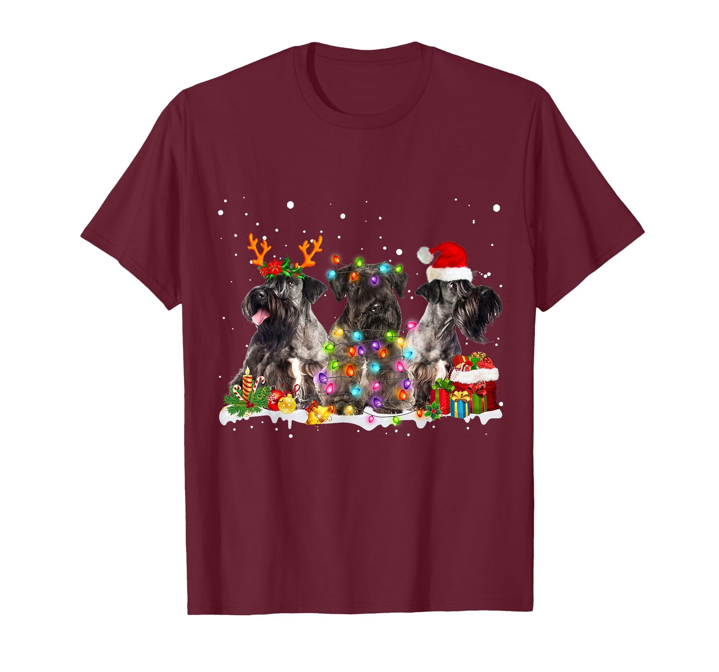 Santa Cesky Terrier Dog Gorgeous Reindeer Christmas Pajama T-Shirt