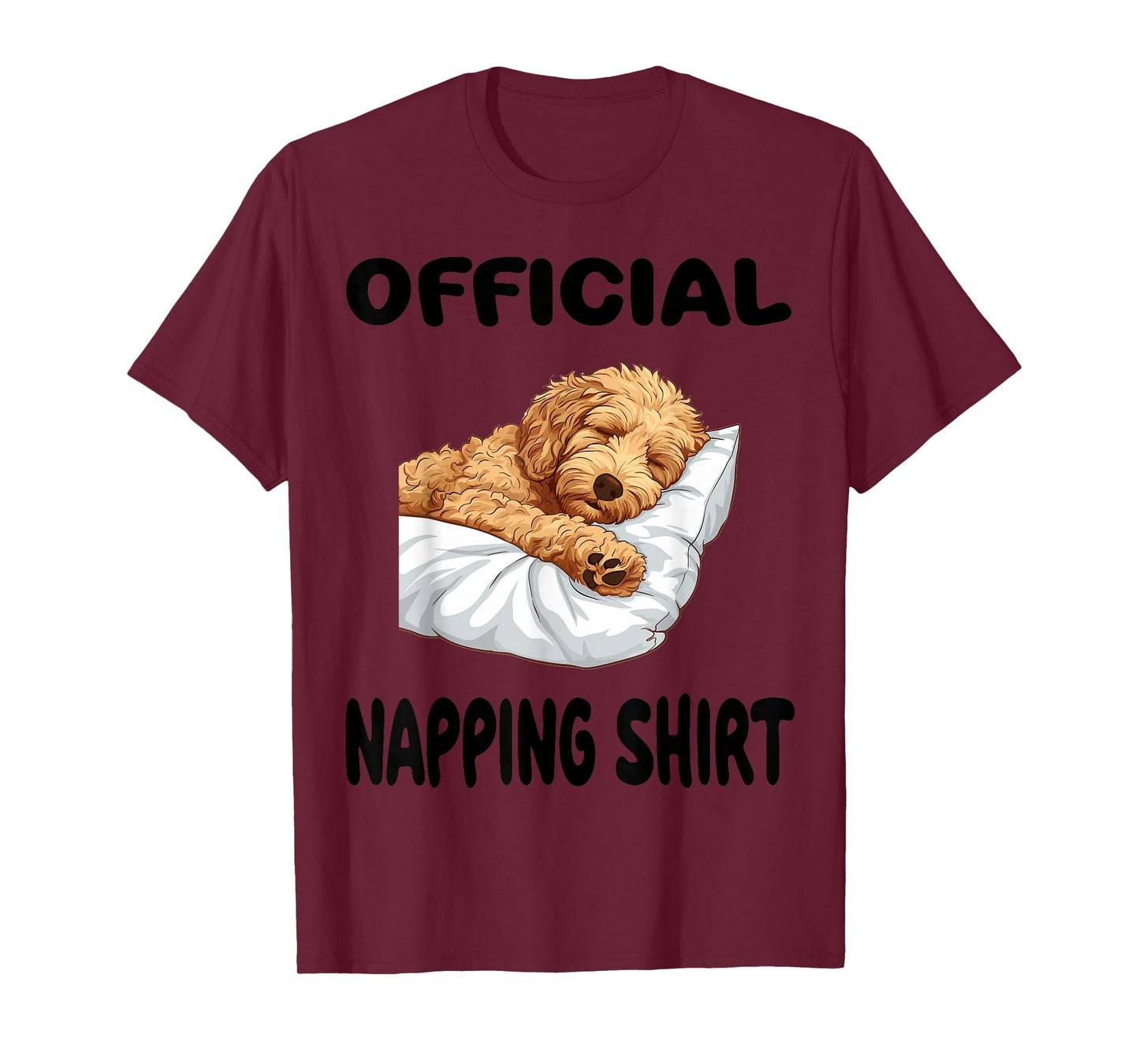 Goldendoodle Dog Pajamas Nightgown Official Napping T-Shirt
