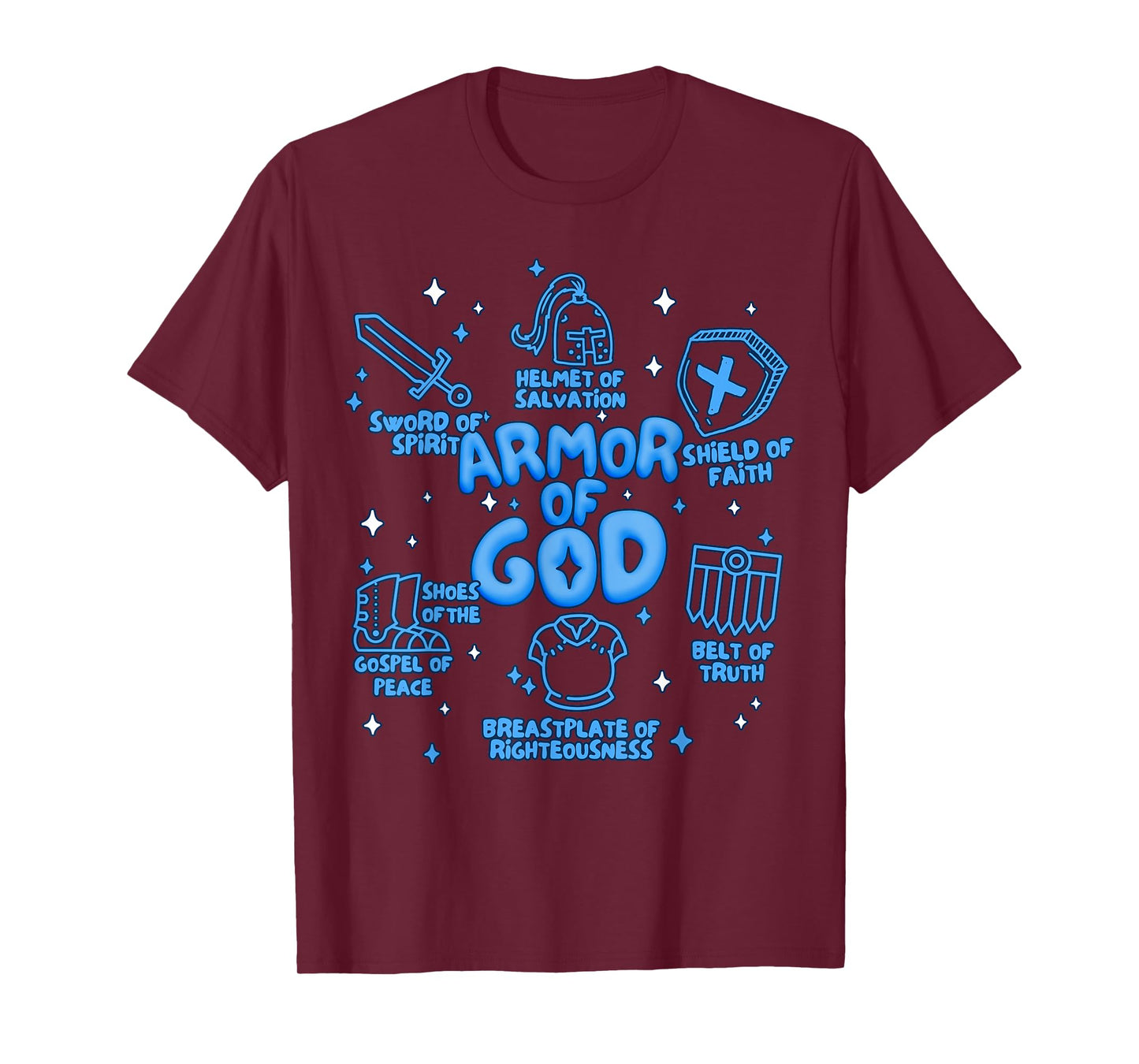 Warrior of God Put On The Full Armor of God Men Women Kids T-Shirt