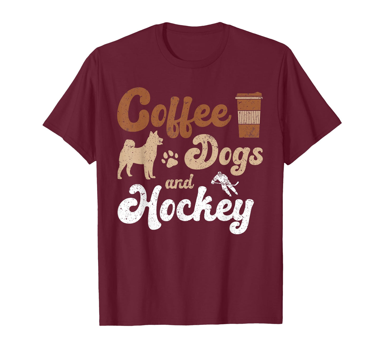 Coffee Dogs Hockey Ice Hockey Player T-Shirt