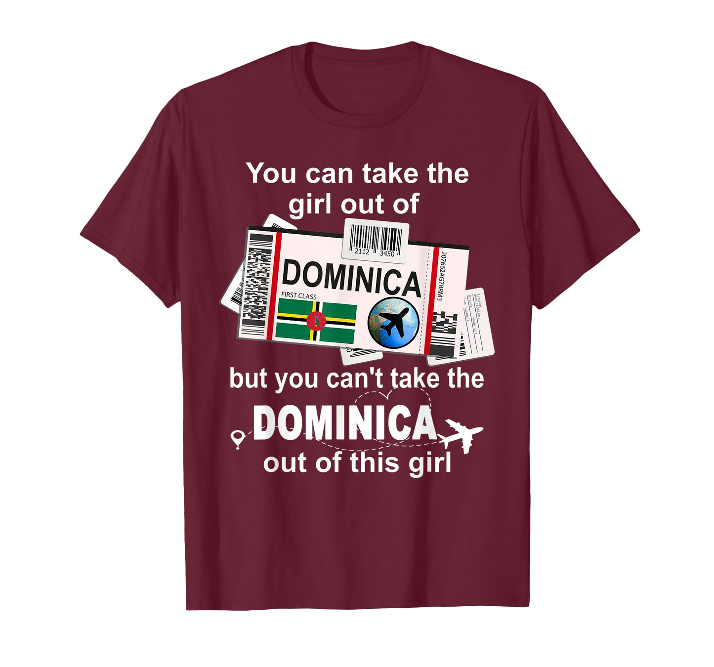 Dominica Boarding Pass - Dominica Girl - Dominica T-Shirt