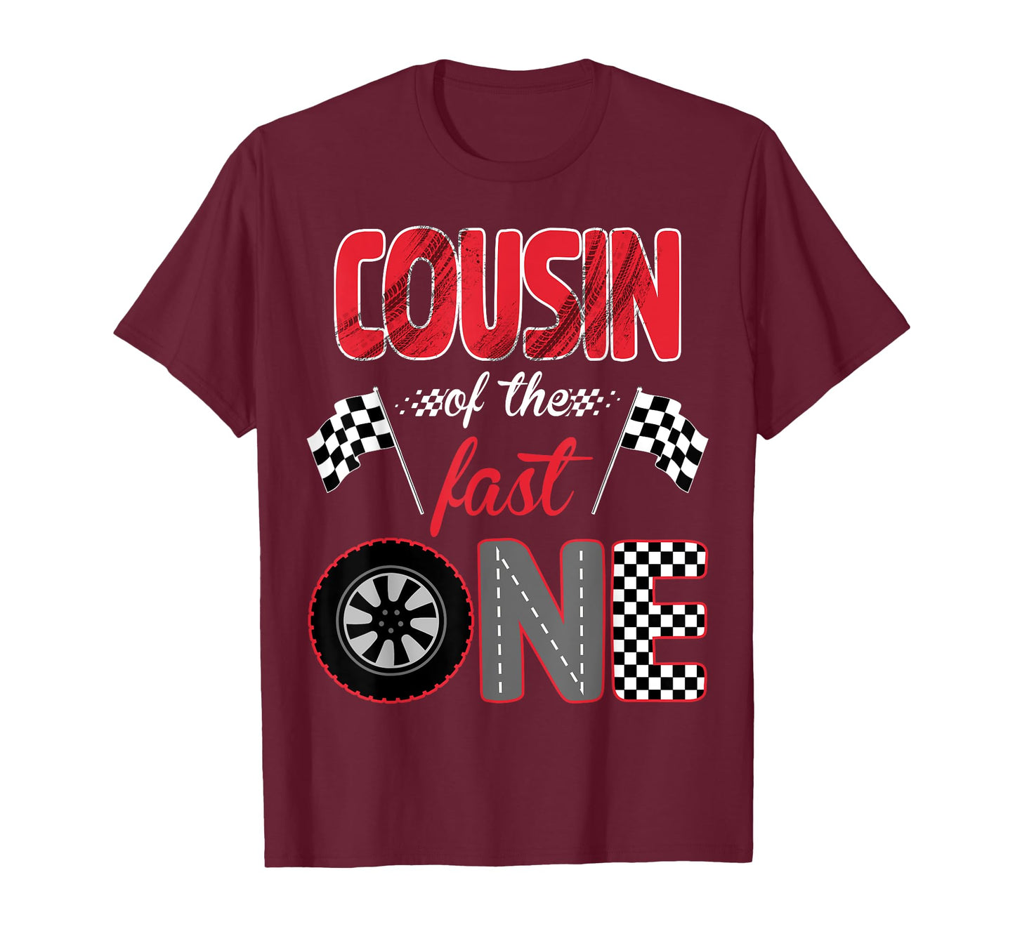 Cousin Of The Fast One Birthday 1st Race Car Family T-Shirt