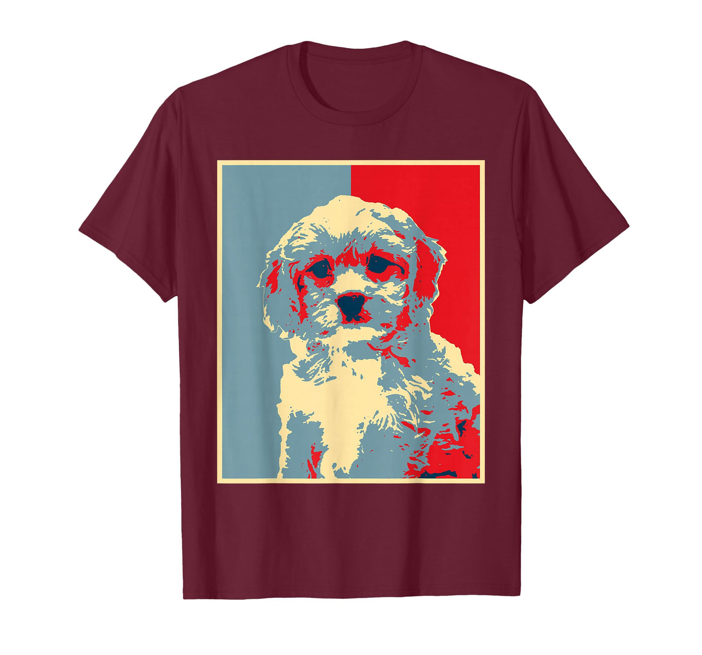 Retro Cavachon Gift for Dog Owner Dog Artwork - Vintage Silhouette Cavachon T-Shirt Black