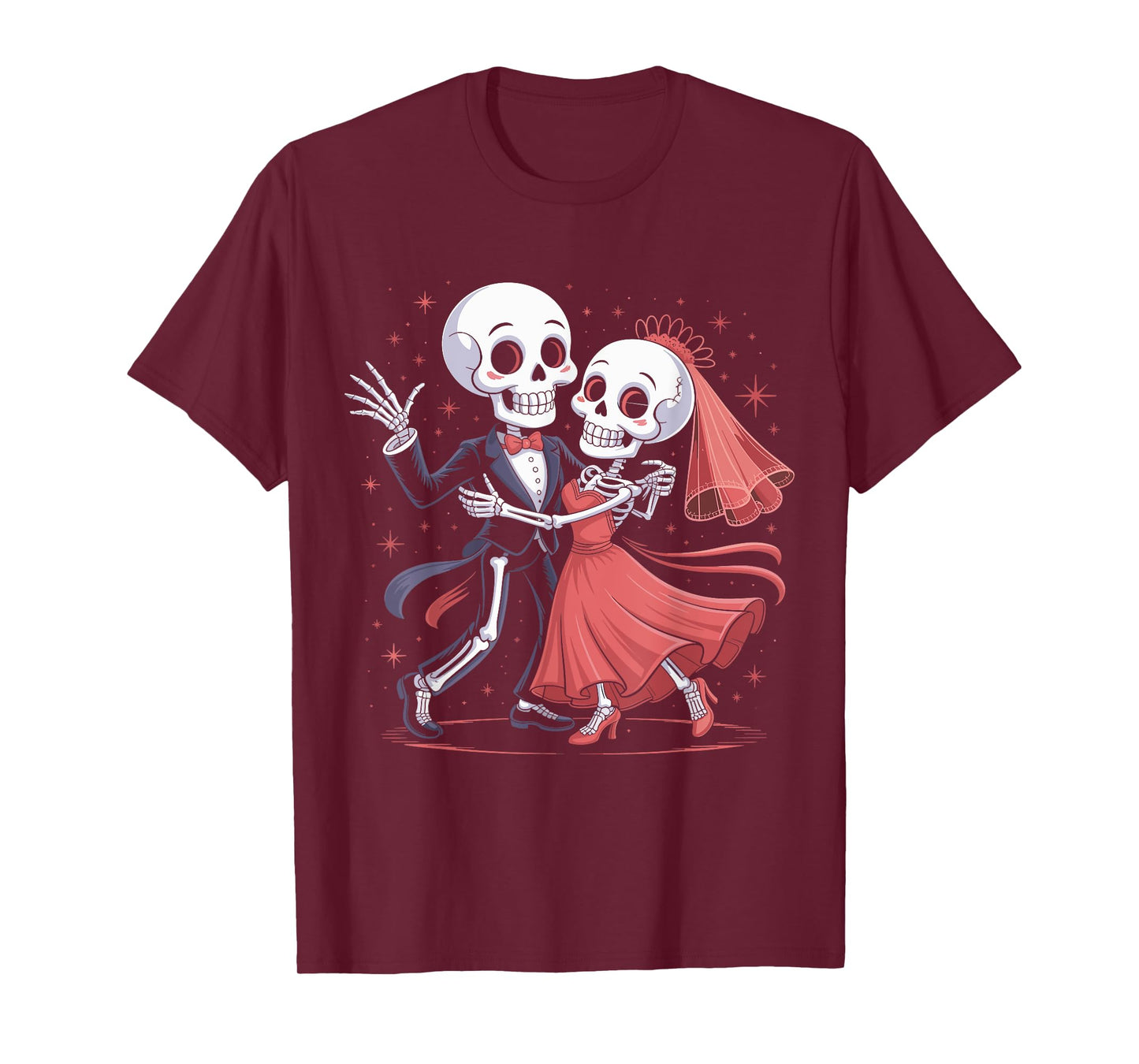 Dancing Couple Skeleton Dancer Halloween Dance Lover T-Shirt