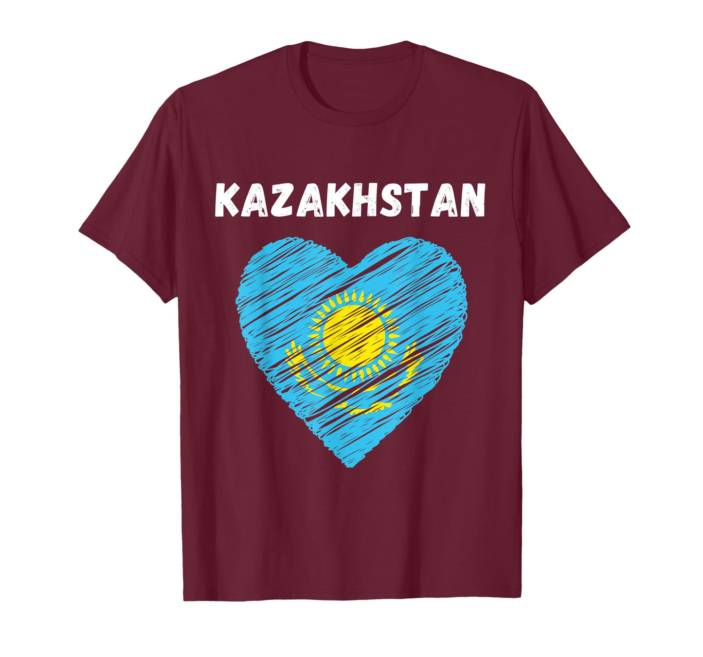 Kazakhstan Flag Holiday Kazakhstan Heart Kazakhstani Flag T-Shirt