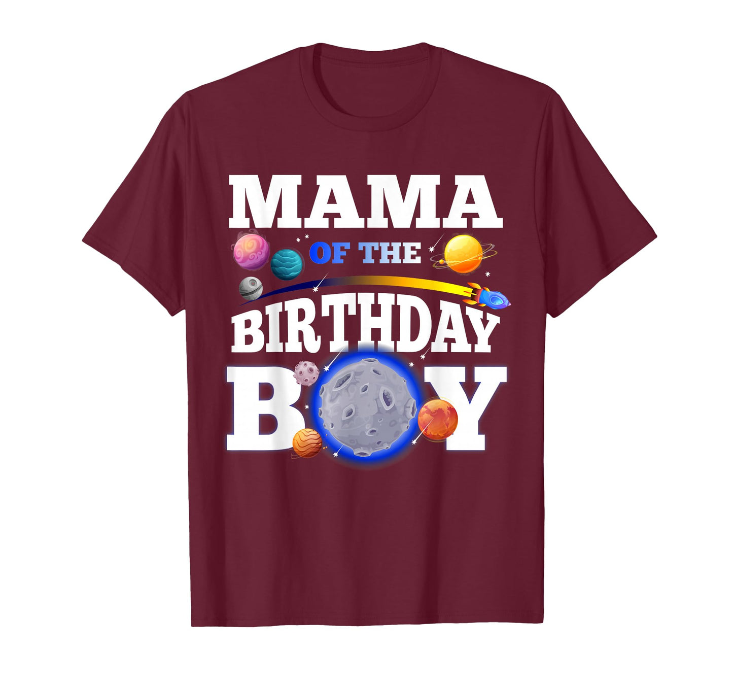 Galaxy Birthday Boy Celebration Look for Mama T-Shirt