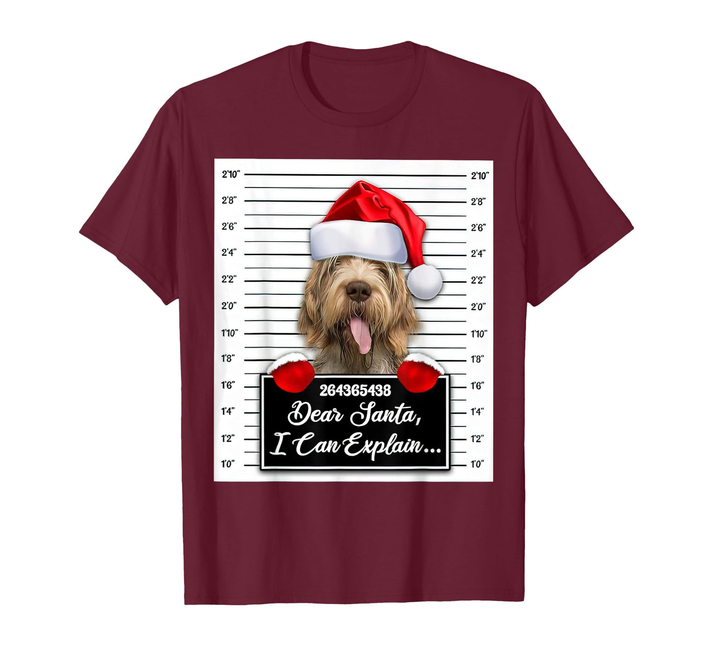 Dear Santa I Can Explain Funny Christmas Spinone Italiano T-Shirt