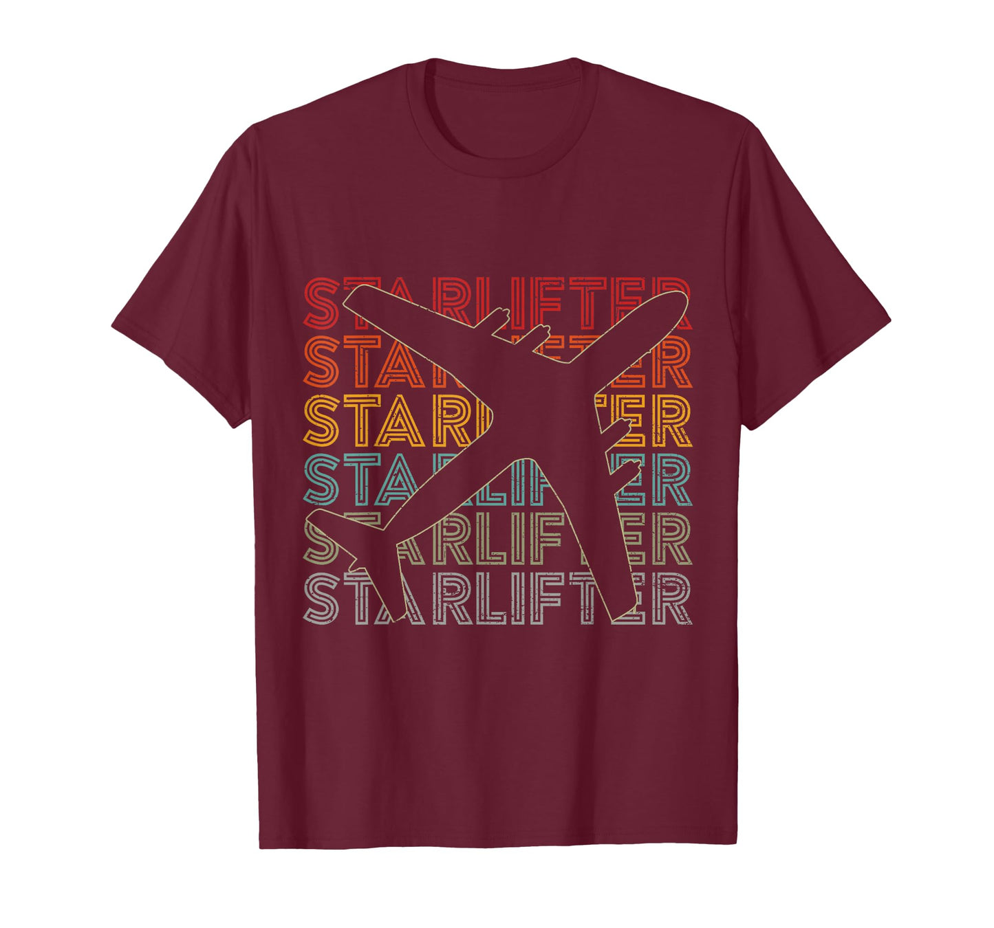 Vintage Retro C-141 Starlifter US Military Airlifter Plane T-Shirt