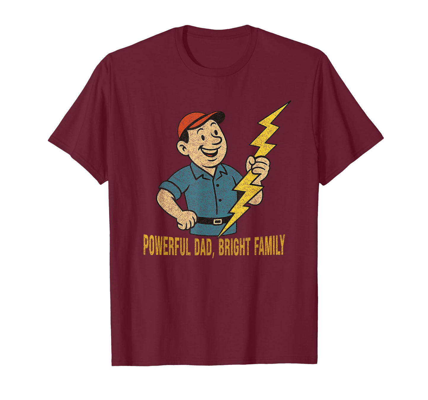 World’s Brightest Dad Electrician Humor Funny Father T-Shirt