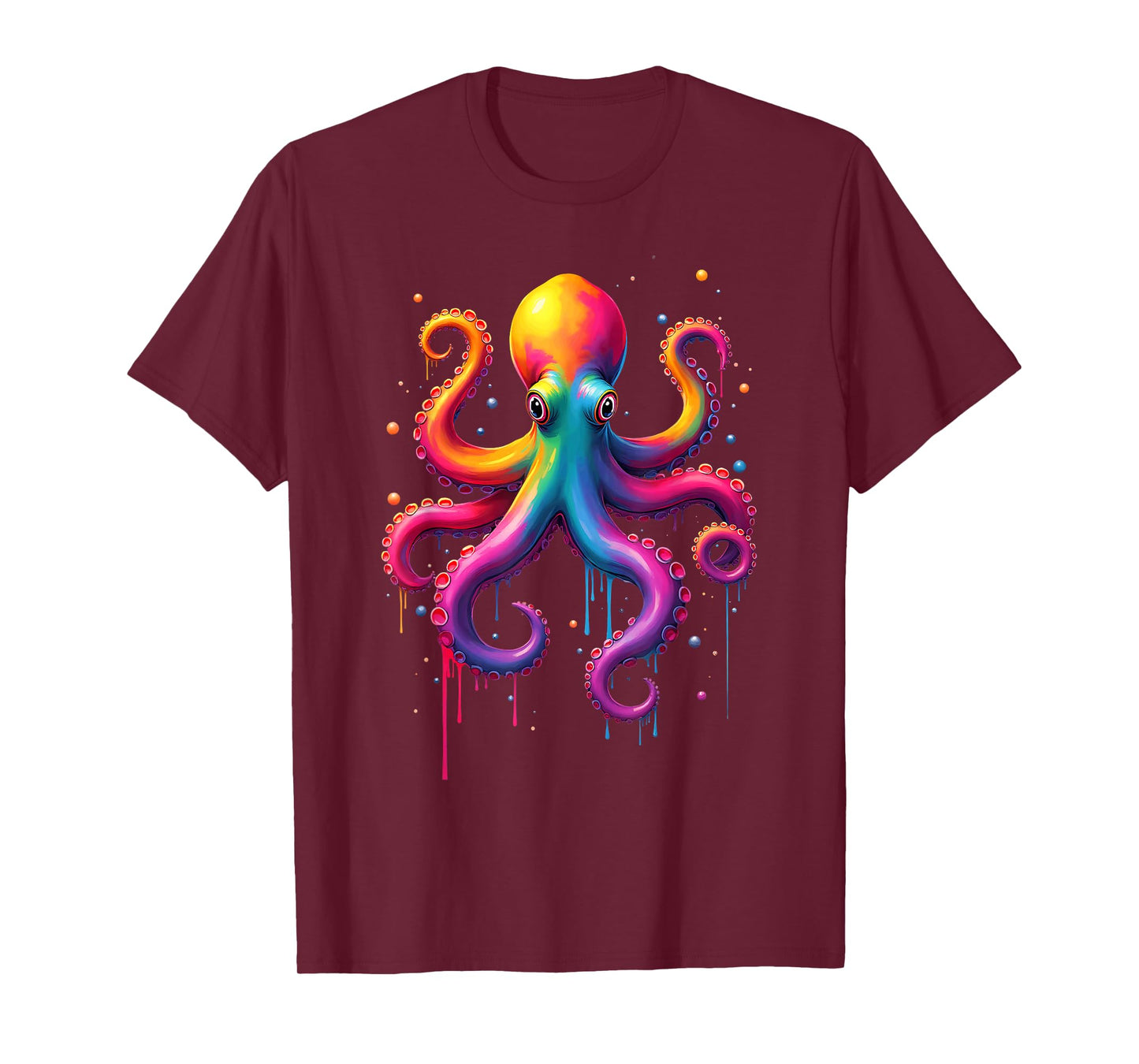 Aesthetic Rainbow Dripping Octopus T-Shirt