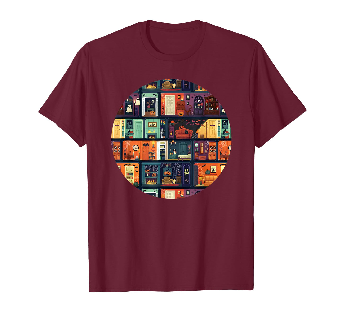 Colorful Halloween Spooky Haunted House, Doll House T-Shirt