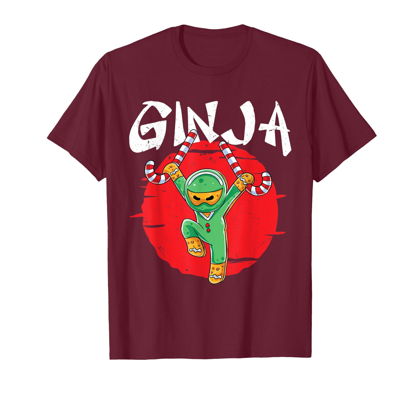 Ginja Ninja Ninjabread Man Gingerbread Ninja Ugly Christmas T-Shirt