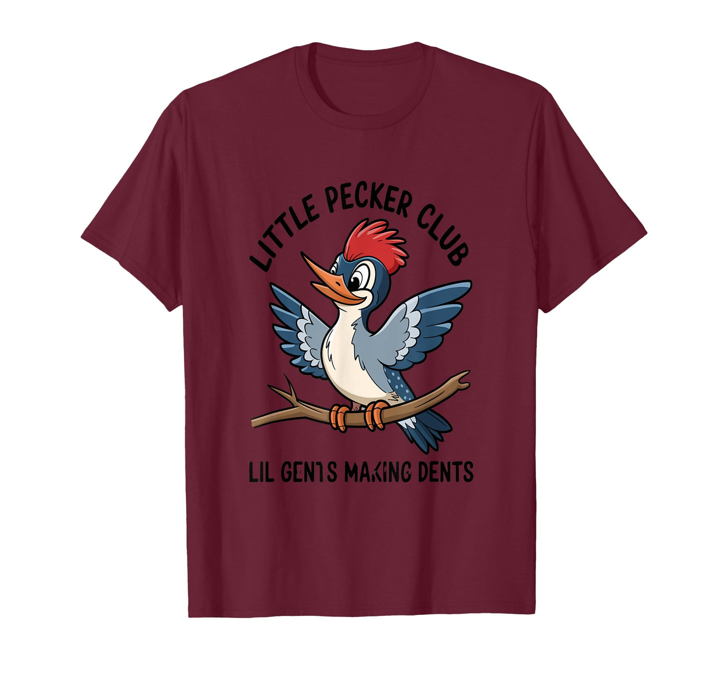 Cute Cartoon Woodpecker Club Nature Lovers T-Shirt