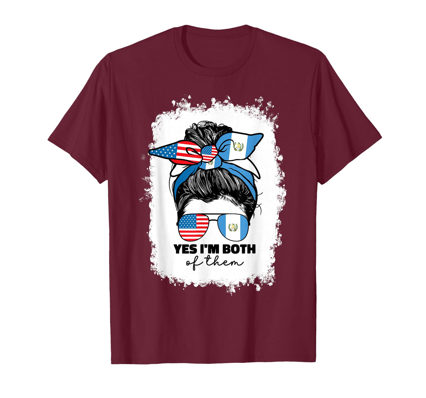 Half Guatemalan And American Guatemala Usa Flag Girl Women T-Shirt