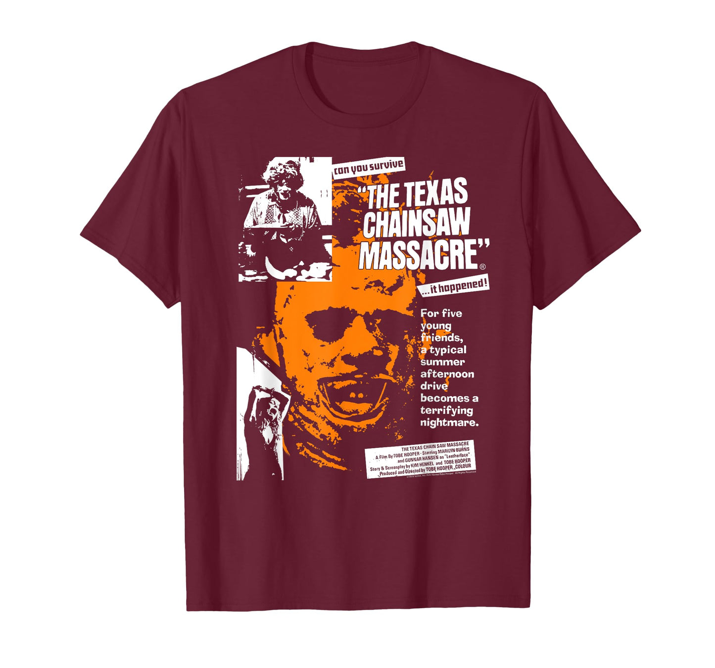 The Texas Chainsaw Massacre Headline Collage Horror T-Shirt