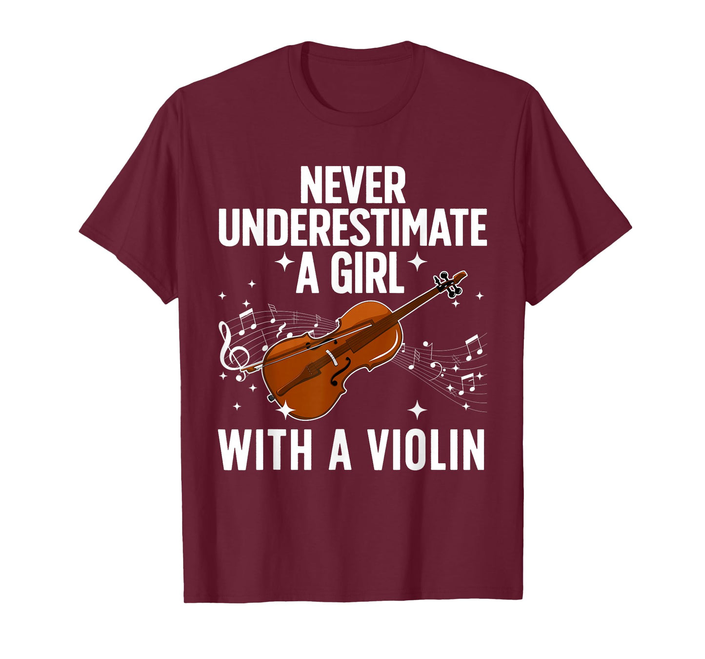 Best Violin Art for Women Girls Violin Player Viola Lover T-Shirt