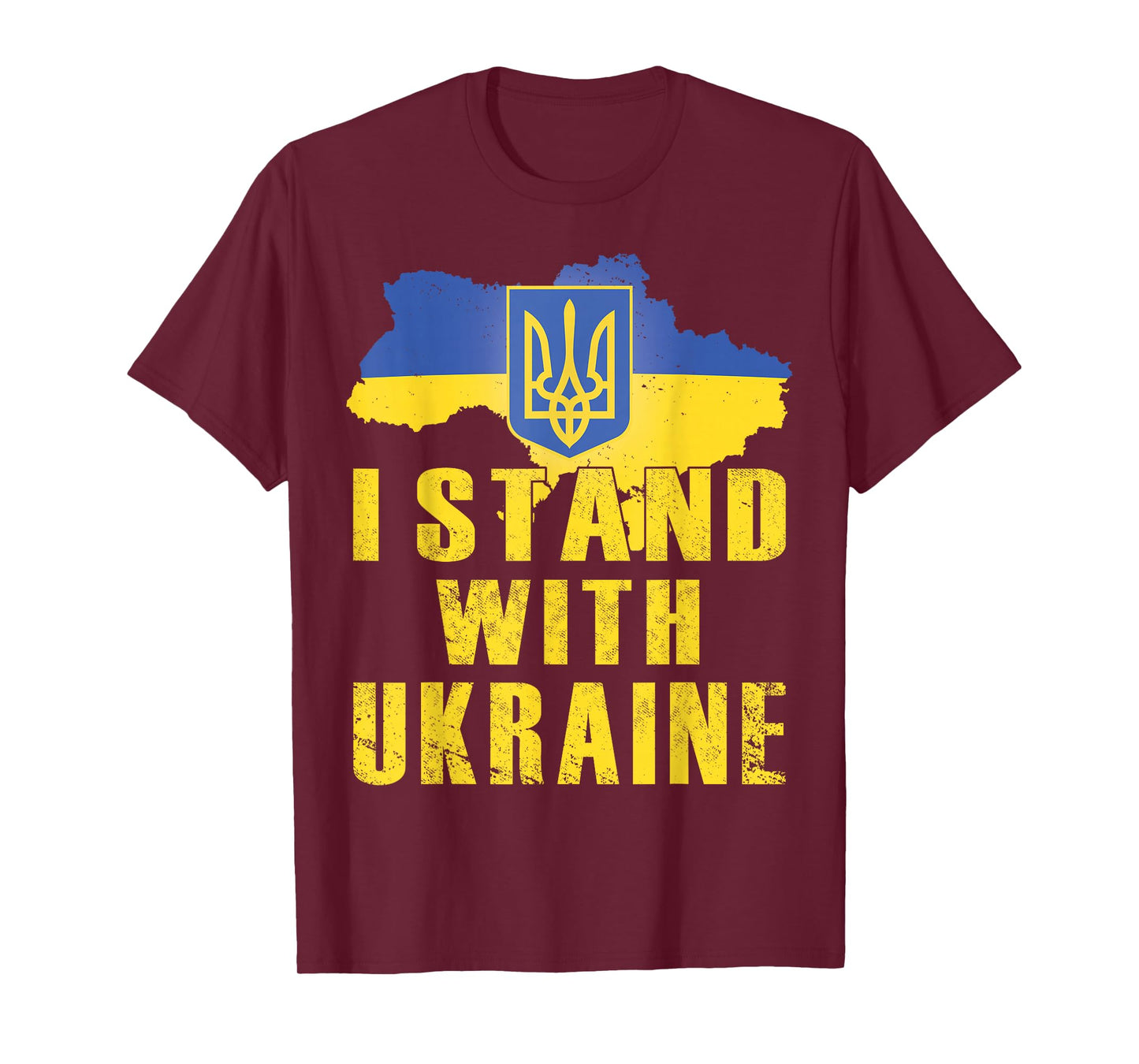 I Stand With Ukraine Shirt Ukrainian Flag Zelensky Tryzub T-Shirt